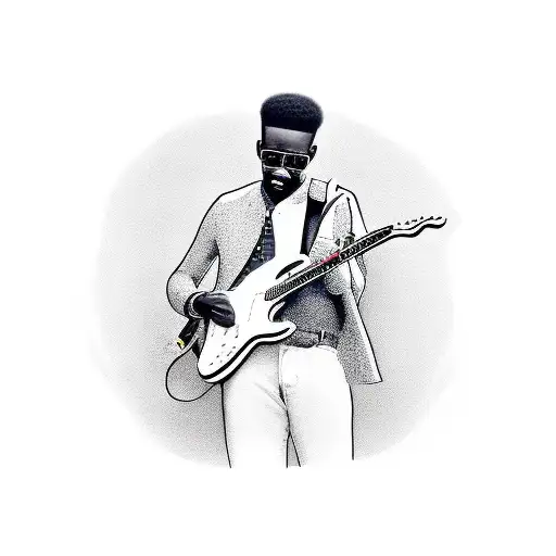Black Papa Playing Guitar