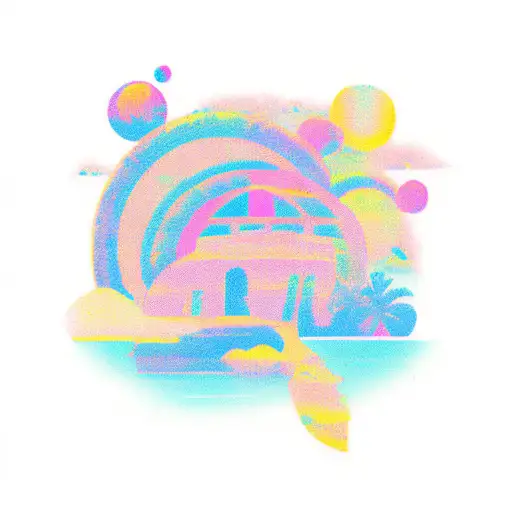 Sunset With The Beach