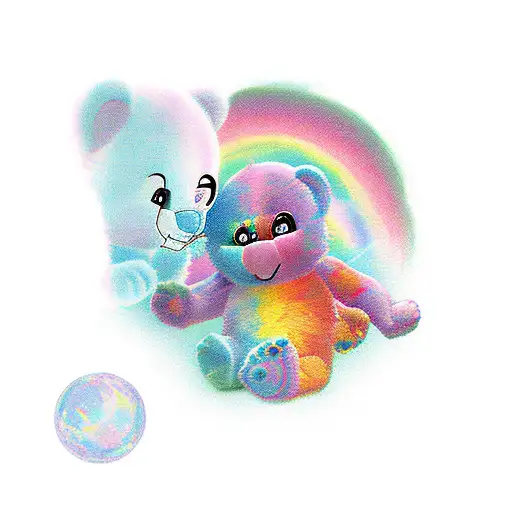 Carebear With Moon On Stomach With A'jream