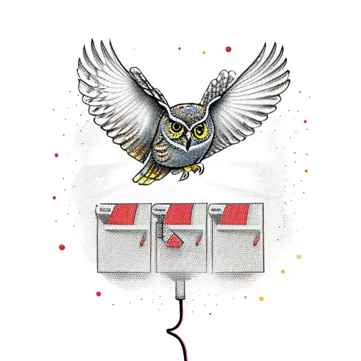 An Owl In Flight Grabbing A Mouse