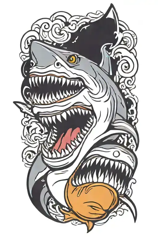 Shark With Mouth Wide Open