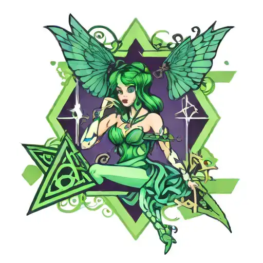 Absinthe Green Fairy And Triangles