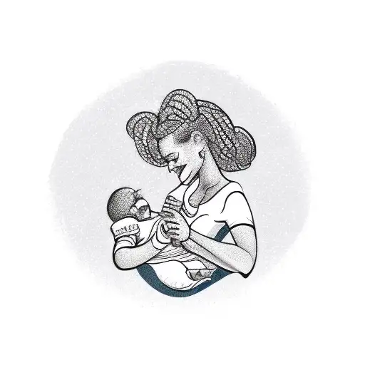 A Woman Is Holding A Baby