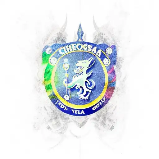 Chelsea Logo With Dragon Wrapped Around Logo