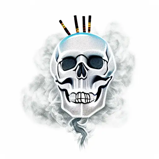 Smoking Skull With Smoke