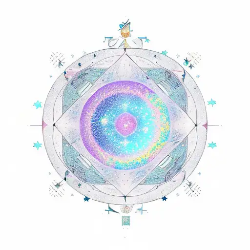 Create A Celestial Scene With Virgo And Taurus Constellations Intertwined