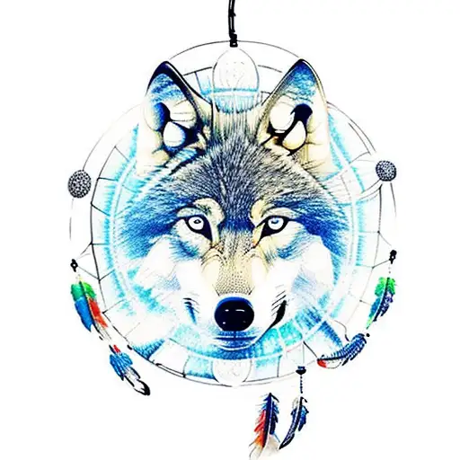 Wolf Inside A Dream Catcher