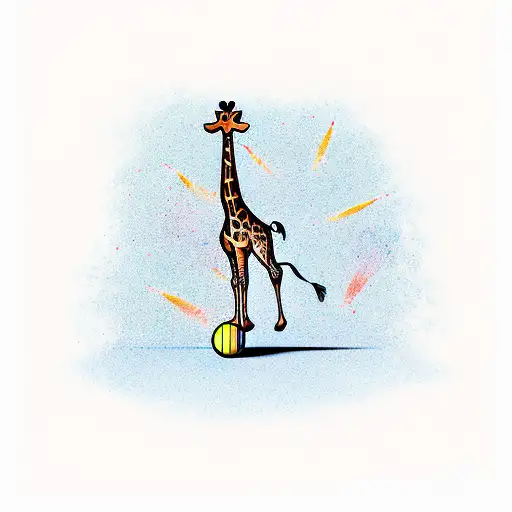 Giraffe Playing Cricket