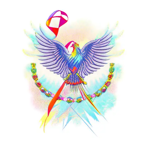 Phoenix With Breast Cancer Ribbon