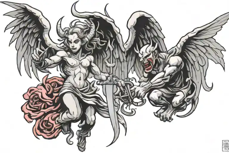 Angel Vs Demon Coming