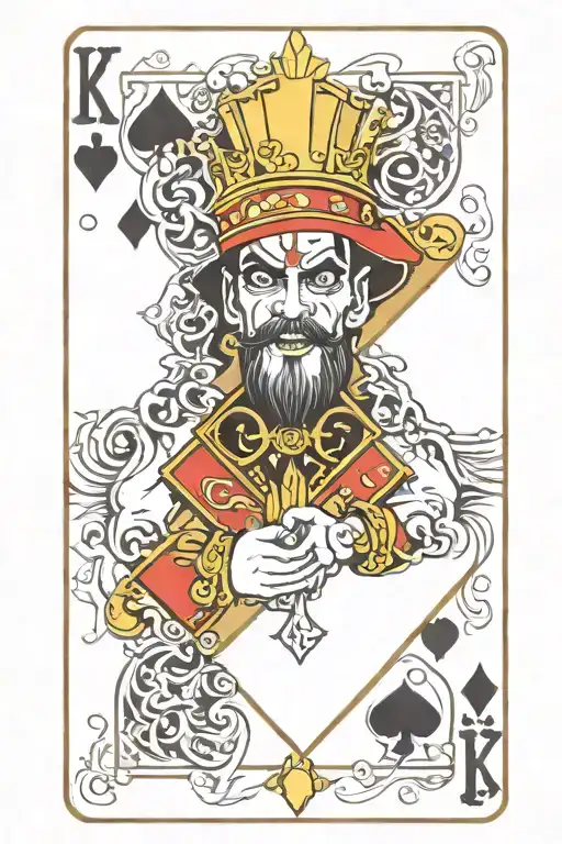 The Musical Artist King Diamond As A King Of Diamonds Playing Card