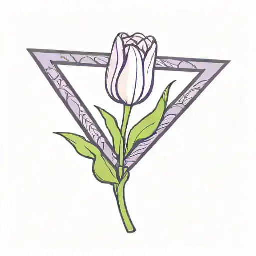 Purple Tulips With Neon