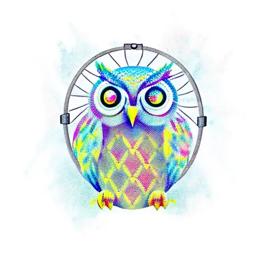 Owl In Cage