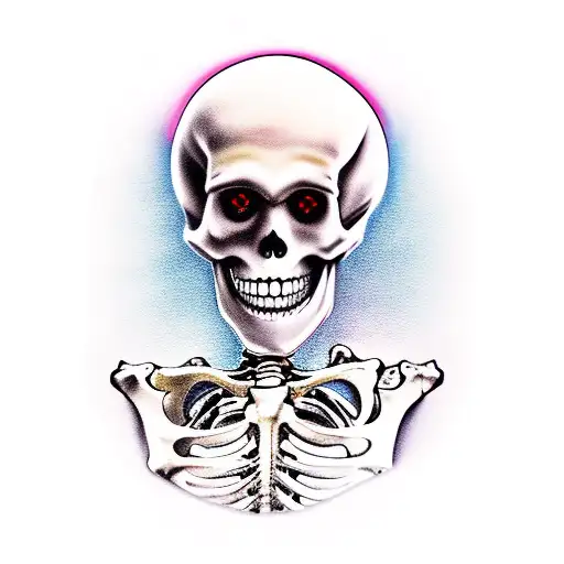 A Skeleton Who Hold A Girl