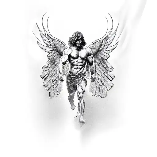 Muscular Male Angel Forearm