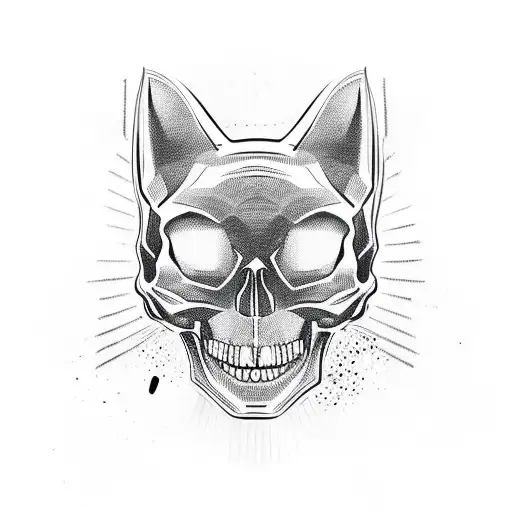 Skull Maths A Black Cat