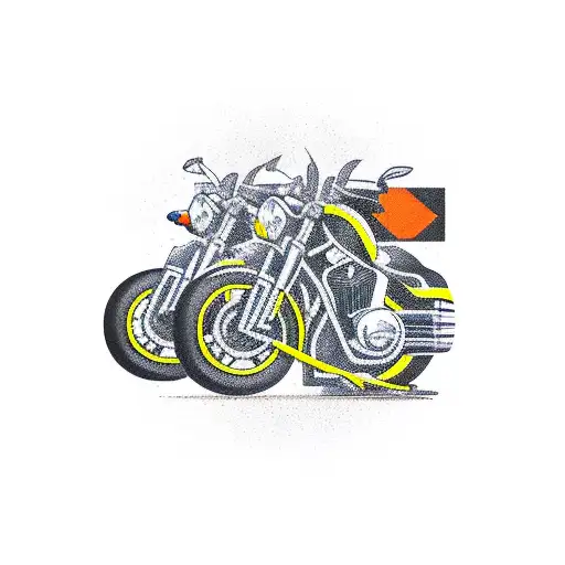 Motorcycle Crash Symbol