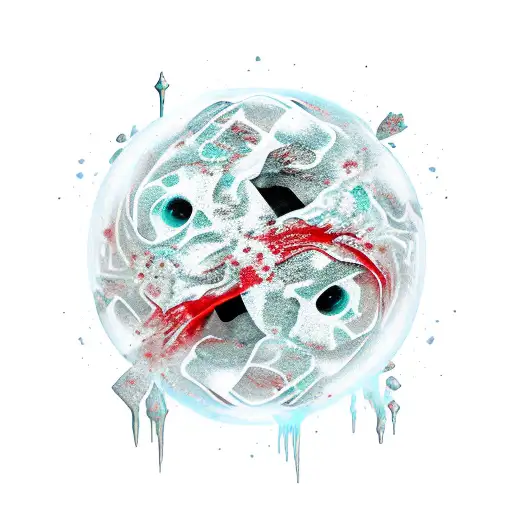 Gothic Orb Made Of Blood Magic