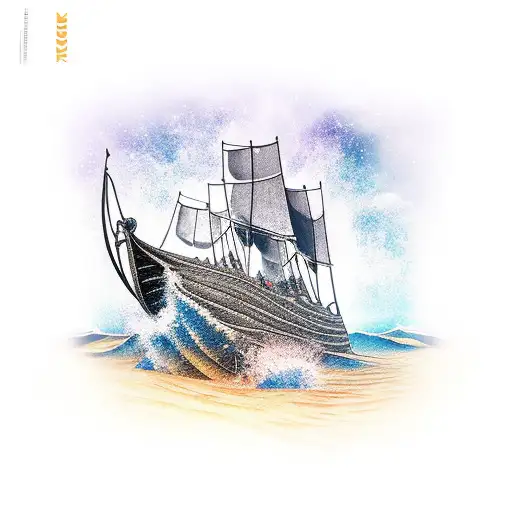 Viking Ship In Nordic Landscape Sleeve