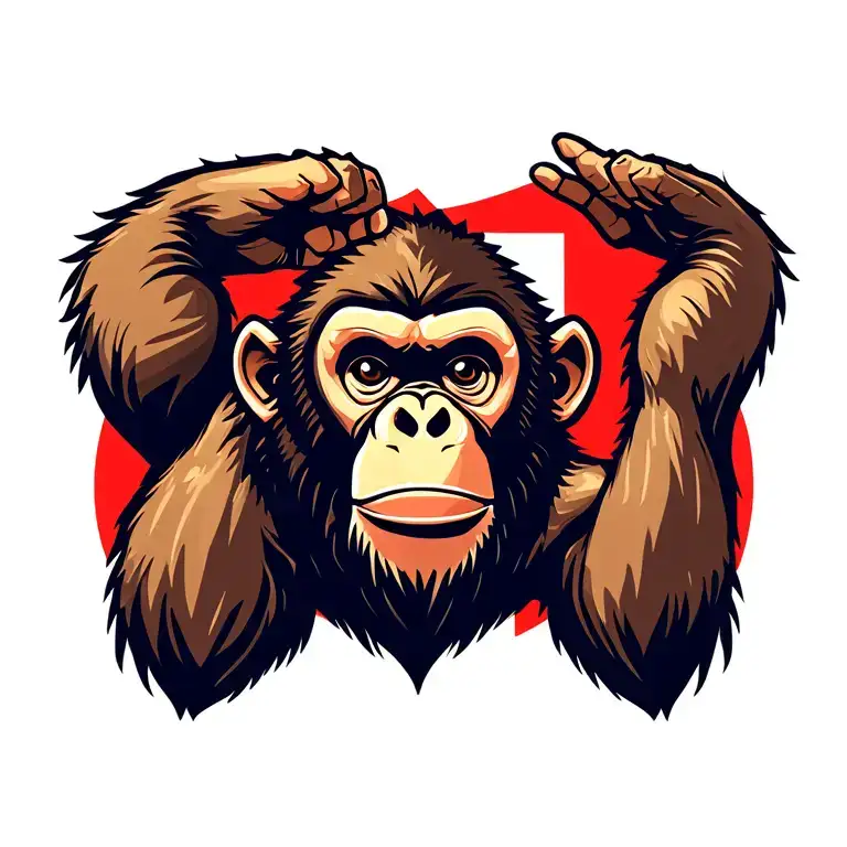 Saluting Monkey Military