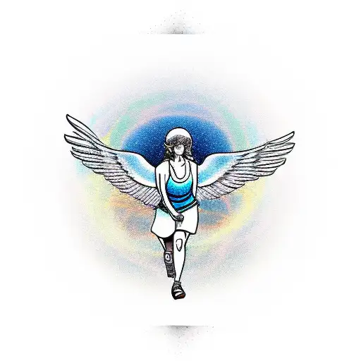 A Cycling Angel Heading Towards Heaven