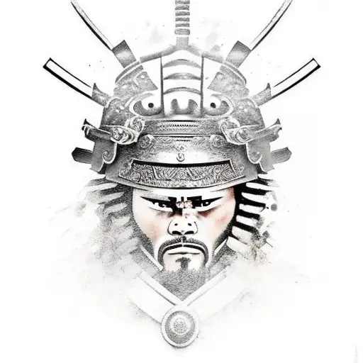 A Fusion Of A Samurai And A Roman Gladiator In Battle