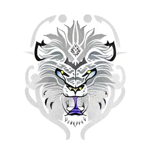 Lion Fighting Dragon