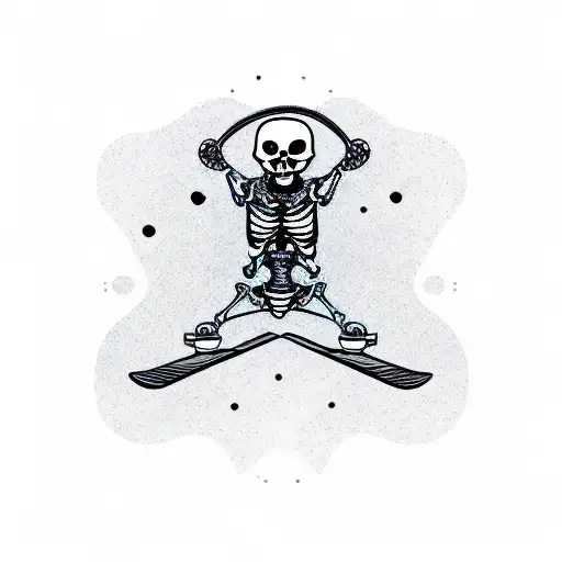 Skeleton Snowboard