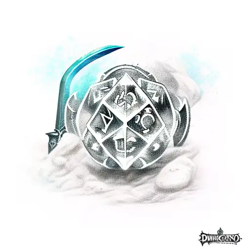 Sword But Made By Dungeon And Dragons Dice