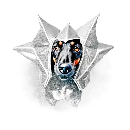 Black Dachshund In A Dinasaur Costume