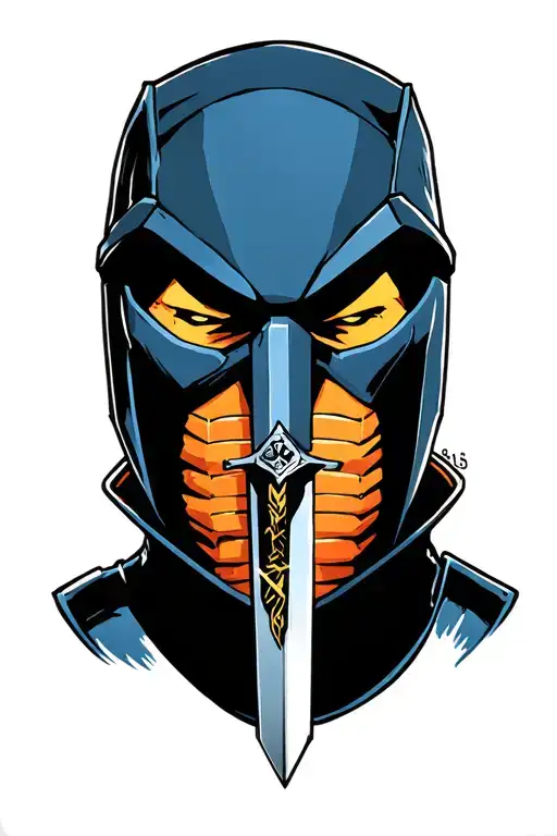 Deathstroke Villain With Sword And Armor