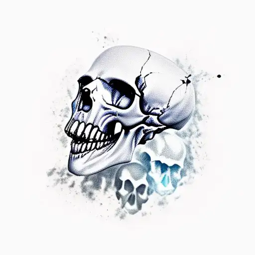 Scary Skull With Blood And Gore