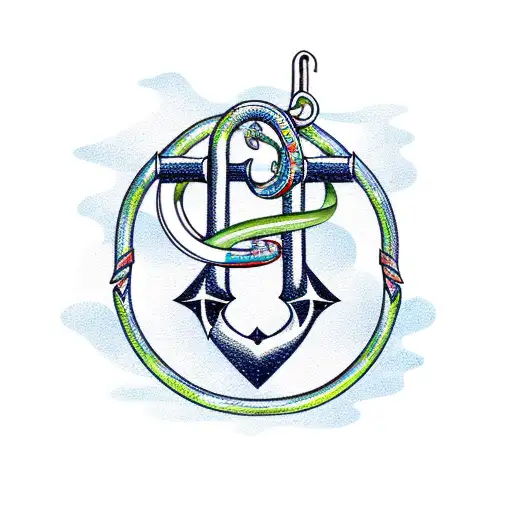 Fishing Rod And Anchor