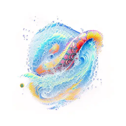 Water Waves With Number 8