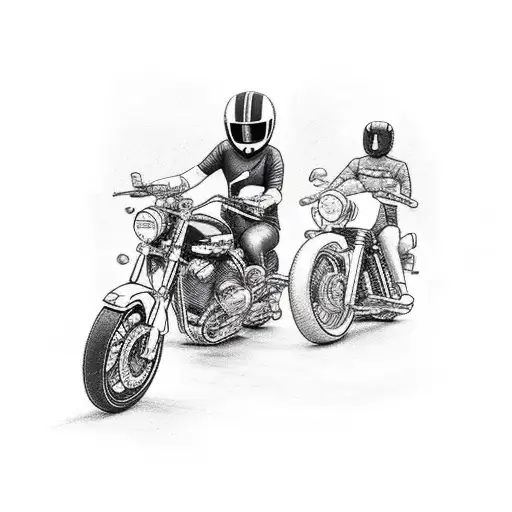 Motorcycle And Dog Mix