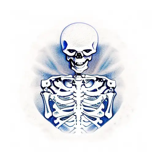 Skeleton With Down Jacket