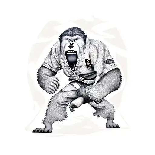 Bigfoot In A Jiu Jitsu Gi