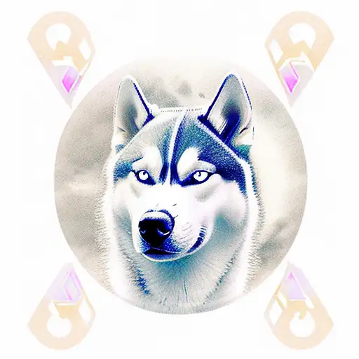 Husky With Libra Symbol With Opal