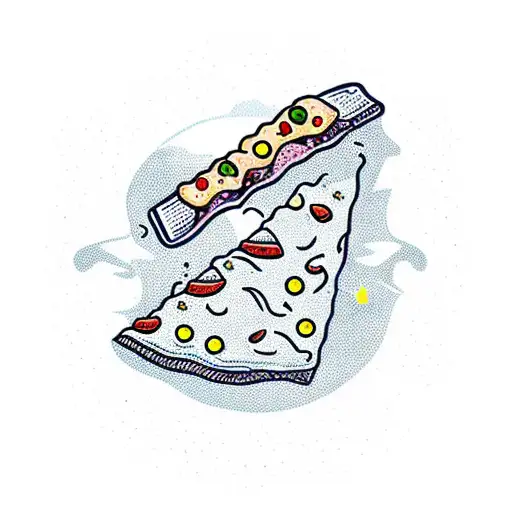 Sleeping Pizza Slice With Moon Toppings