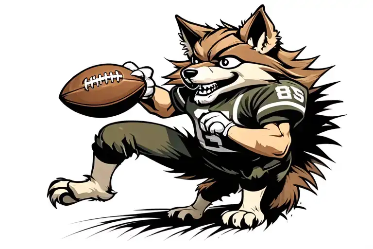 Coyote Playing Football