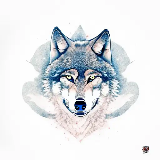 The Face Of A Wolf With A Katana