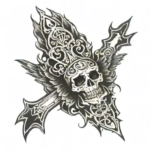 Gothic Writing That Goes Up Wrist