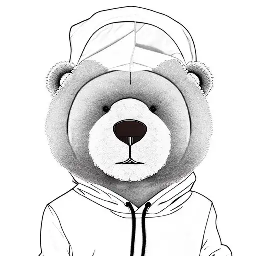 Teddy Bear Wearing A Hoodie