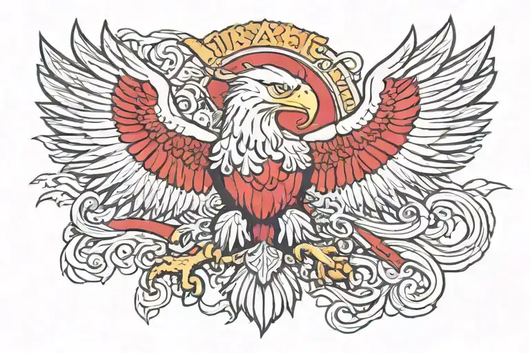 Albanian Eagle With Skanderbeg Inside Representing