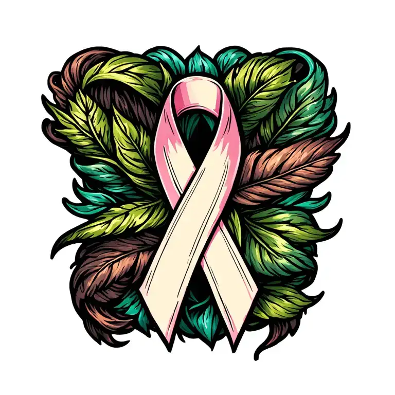 Ovarian Cancer Survivor Ribbon Intertwined
