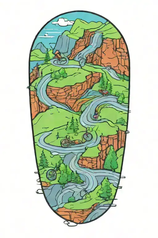 Road Cycling Up A Winding Mountain Road Towarda A Tokamak