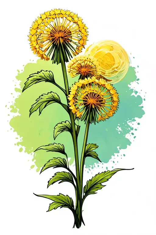 Dandelion Plant In Color