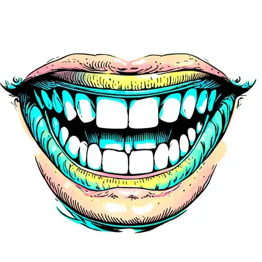 Smile And Teeth Psychedelic