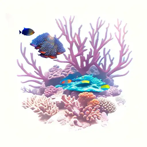 Underwater Dark Art With Corals