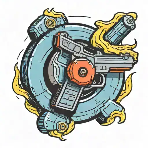 A Hockey Puck Morphing Into A Gun